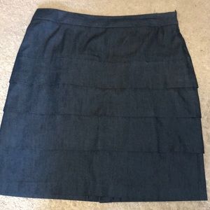 Dark jean like skirt. 12.